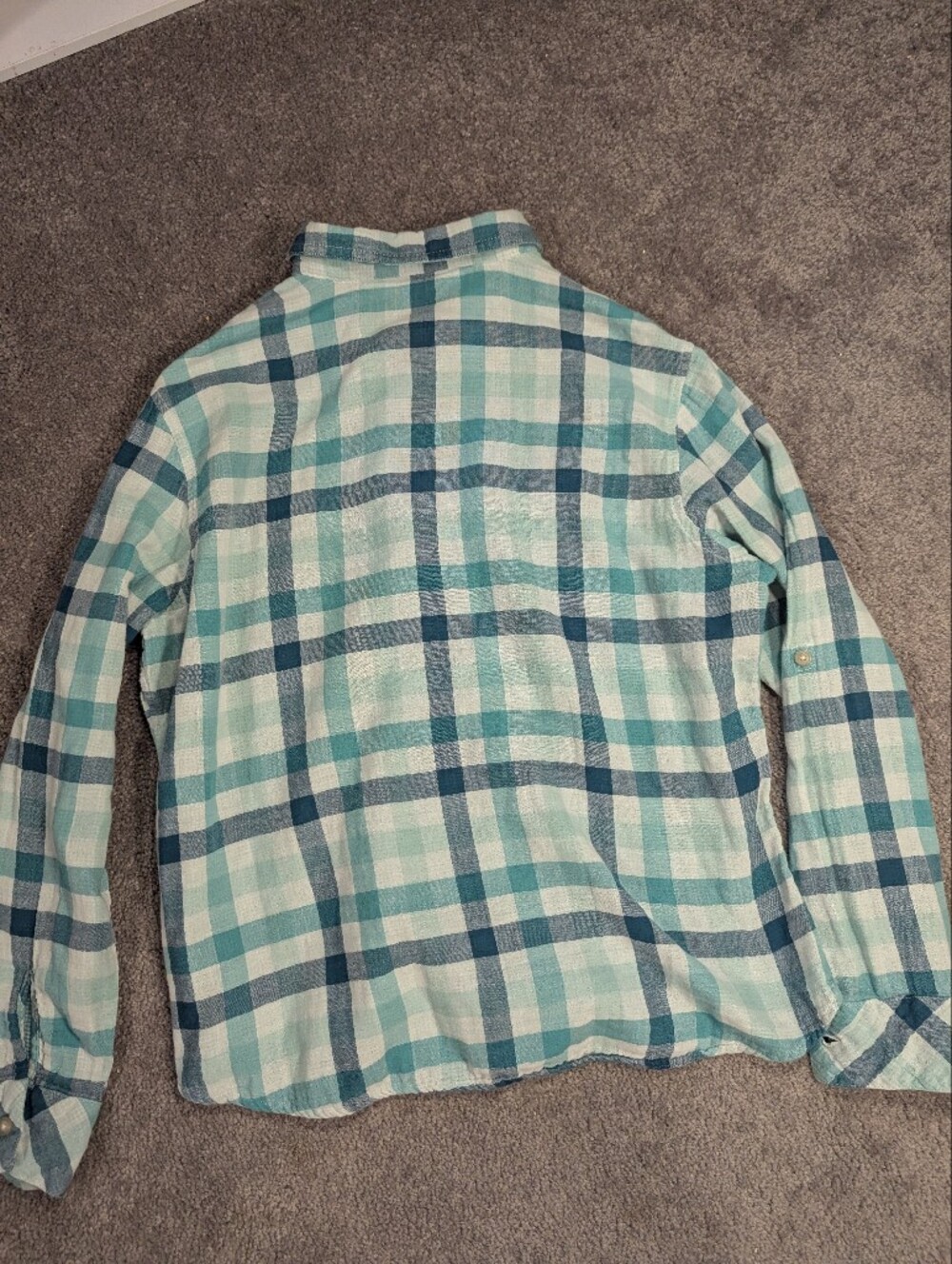 Riders by Lee Button Shirt Womens XL Blue Plaid Long Sleeve - Picture 4 of 7